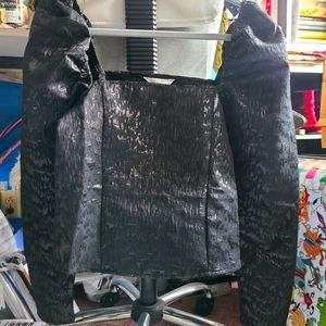 Animal Print Puffy Sleeve Top, Women Medium